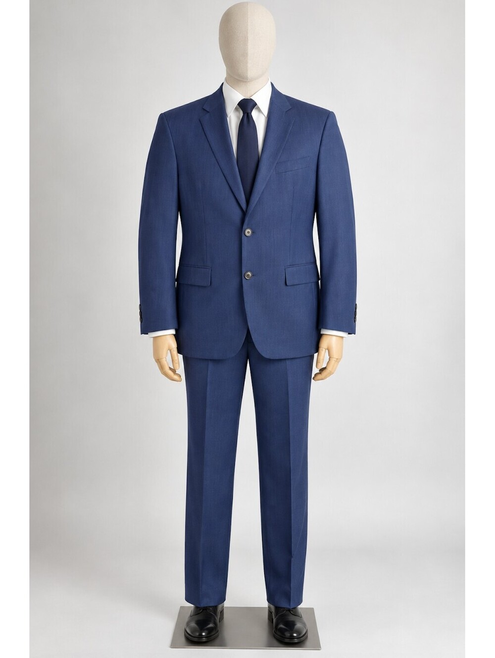 Lauren Ralph Lauren Men's Blue Wool Blend Two-Piece Suit, 44